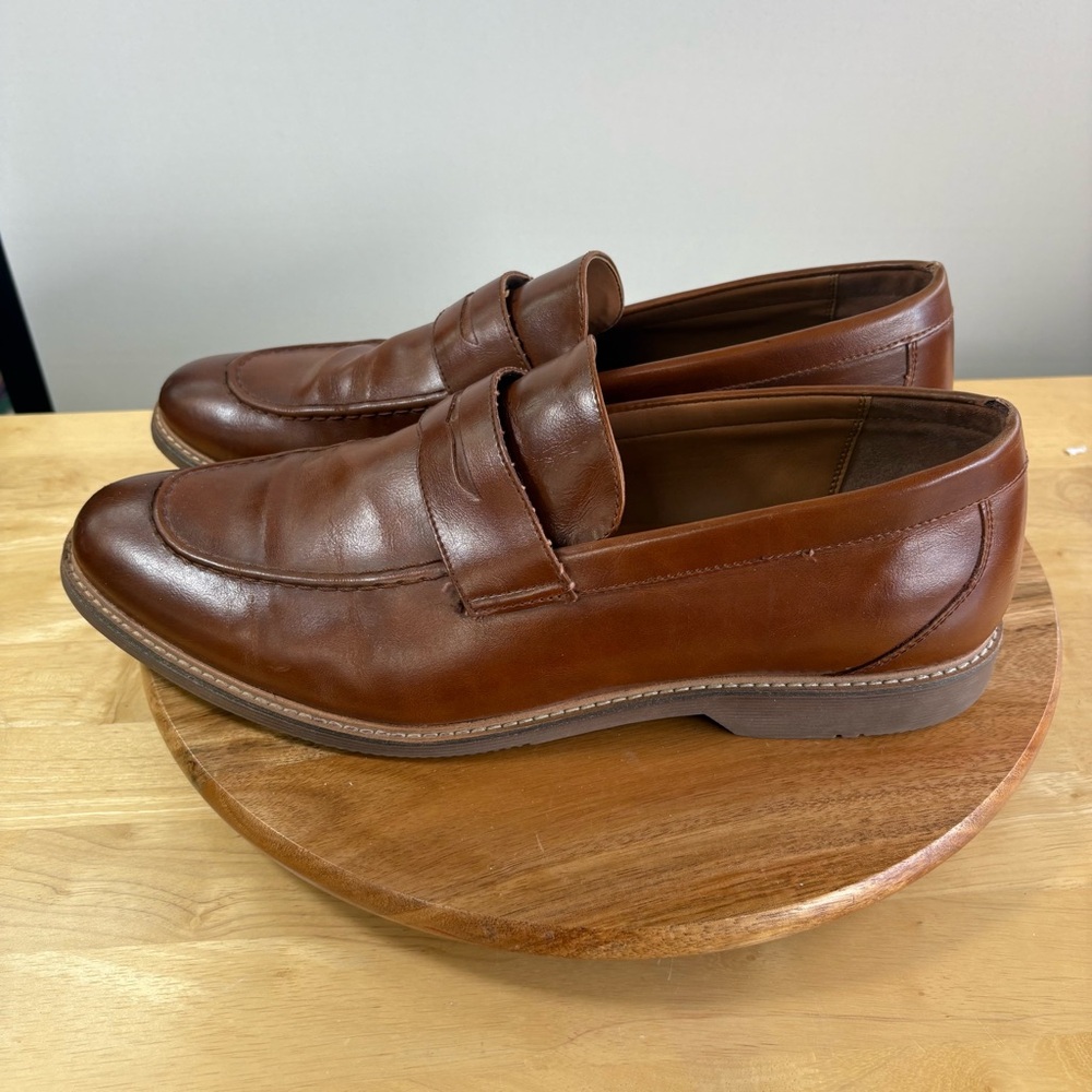 Steve Madden Nyles PU Size 12 Loafers Brown - Picture 4 of 9